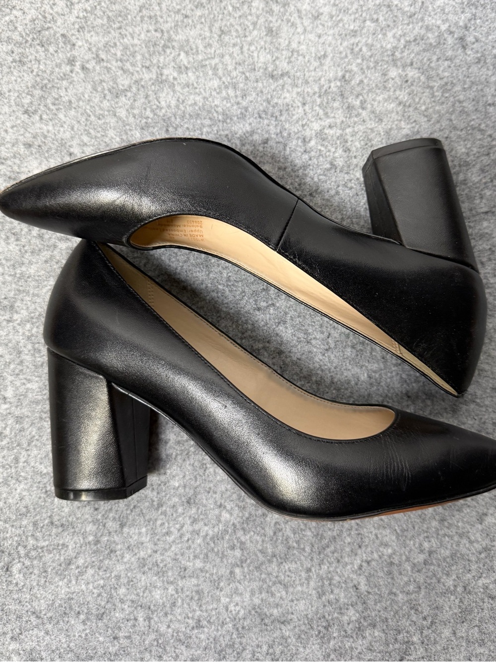 Cole Haan Black Leather Block Heel 3” Pumps - classic and classy style size 6